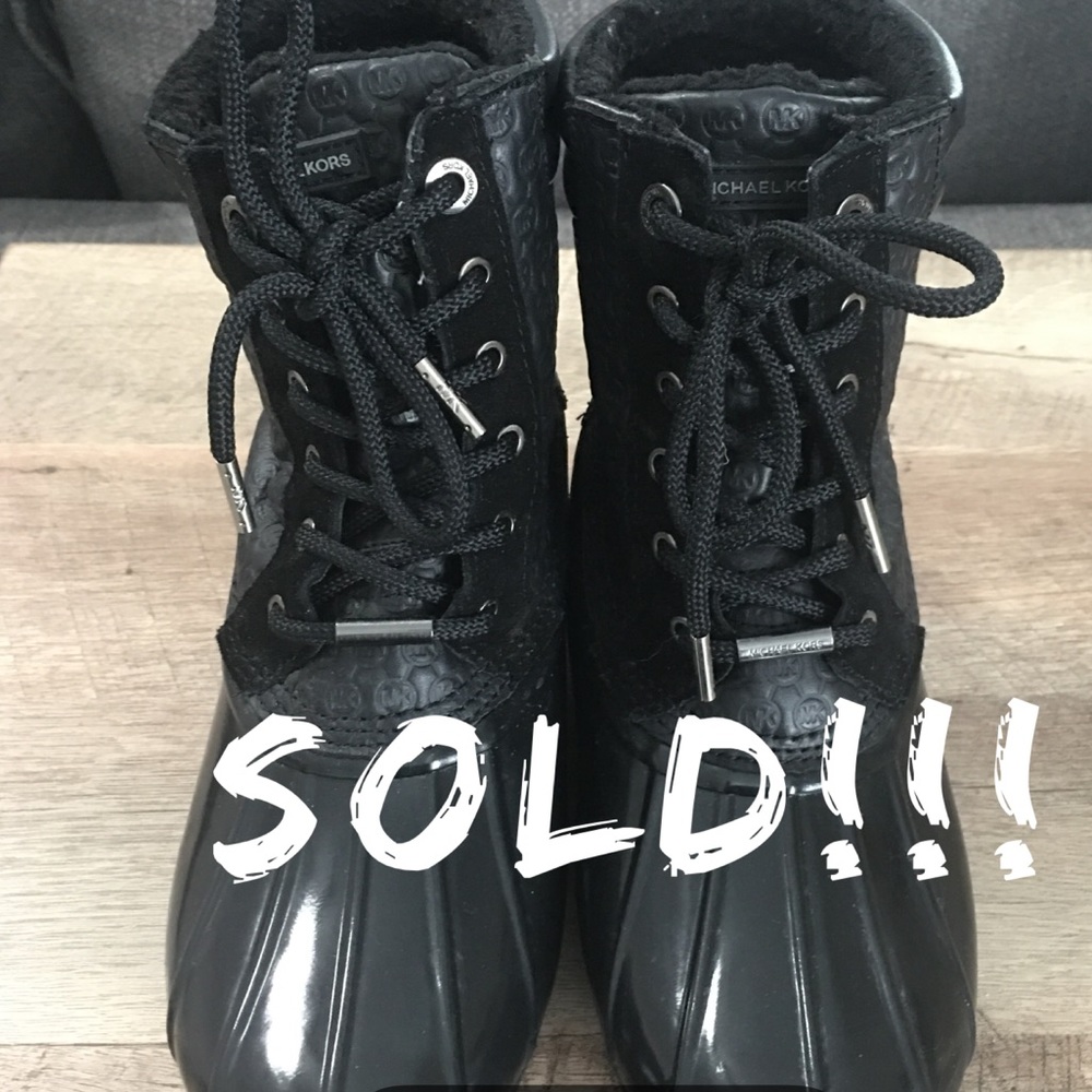 Michael Kors Black Snow Rain Boots - Size 7